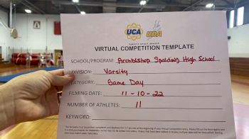 Archbishop Spalding School [Game Day Varsity] 2022 UCA November Virtual Regional