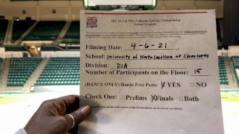 UNC Charlotte [Division IA Pom Virtual Finals] 2021 NCA & NDA Collegiate Cheer & Dance Championship