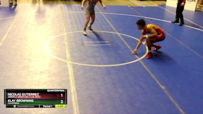 65 lbs Quarterfinal - Nicolas Gutierrez, Arreola Wrestling Club (AWC) vs Klay Browning, California