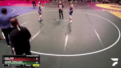 150 lbs Finals (8 Team) - Henrik Sperlazza, STMA (St. Michael/Albertville) vs Cael Fier, Minneota