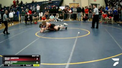 215 lbs Cons. Round 3 - Aidan Konet, Rocky River vs Isaac Griffith, Girard