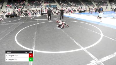 61 lbs Quarterfinal - Perry Dodgen, Wesley Wrestling Club vs Keb Deppen, Norman Grappling Club