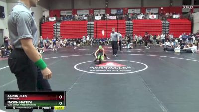 85 lbs 1st Place Match - Mason Mattevi, Gulf Coast Wrestling Club vs Aaron Jiles, Alpha Elite