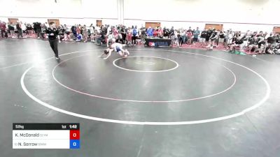 52 kg Rnd Of 32 - Kayden McDonald, Olympia Wrestling Club vs Nicholas Sorrow, Simmons Academy Of Wrestling