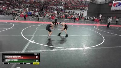 82 lbs Cons. Round 3 - Dalton Breunig, Sauk Prairie Wrestling Club vs Henry Hager, Cadott