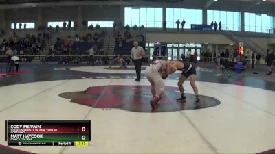 125 lbs Cons. Round 2 - Cody Merwin, State University Of New York At Cortland vs Matt Haycook, Ithaca College