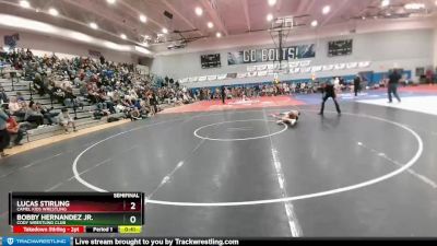 80 lbs Semifinal - Bobby Hernandez Jr., Cody Wrestling Club vs Lucas Stirling, Camel Kids Wrestling