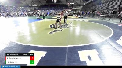 132 lbs 2nd Place Match - Joseph Davis, Ascend Wrestling Academy vs Kaiden Boothman, Yelm Junior Wrestling