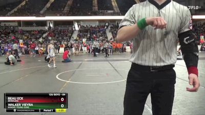 84 lbs Semifinal - Walker Vieyra, Kansas Young Guns vs Beau Eck, Brawlers