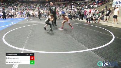 Quarterfinal - Silas Grayson, Brushy Wrestling Club vs Noah Shuemake, Poteau Youth Wrestling Academy