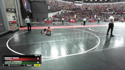 66 lbs Champ. Round 1 - Emmett Boon, Marshfield vs Lucas Clemment, Oregon Youth Wrestling