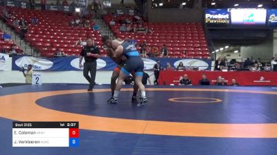 67 kg Quarters - Ellis Coleman, Army/WCAP vs Jarod Verkleeren, Nittany Lion Wrestling Club