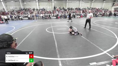 52 lbs Semifinal - Brock Holiday, Stout Wr Ac vs Dawson Willford, Grindhouse WC