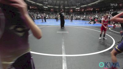 52 lbs Round Of 32 - Jaxon Wolfenberger, Team Tulsa Wrestling Club vs Alicen Quillin, Chickasha Youth Wrestling