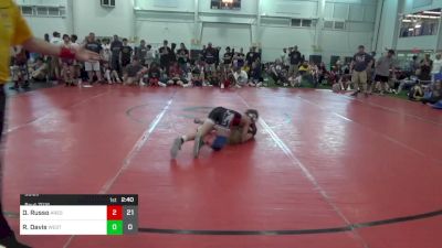 96 lbs Round 2 - Dylan Russo, Ares W.C. (MI) vs Reed Davis, West Virginia Wild