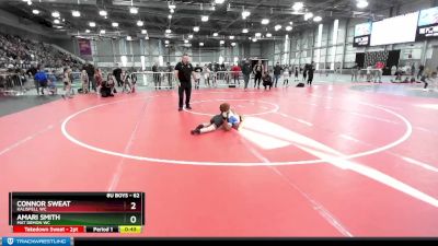 62 lbs Quarterfinal - Amari Smith, Mat Demon WC vs Connor Sweat, Kalispell WC