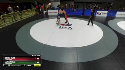 125 lbs Cons. Round 4 - Luke Cruz, California vs Cody Ruiz, California