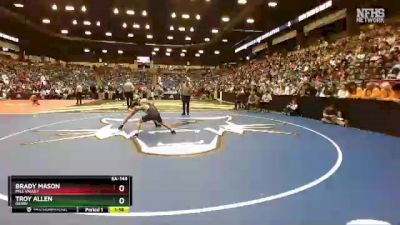 6A-144 lbs Quarterfinal - Brady Mason, Mill Valley vs Troy Allen, Derby