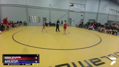 117 lbs Placement Matches (8 Team) - Hanah Schuster, Minnesota Red vs Quinn Butler, South Dakota Blue