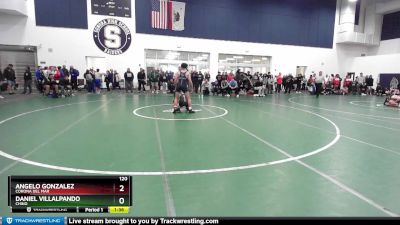 120 lbs Champ. Round 1 - Daniel Villalpando, Chino vs Angelo Gonzalez, Corona Del Mar