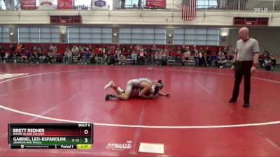 133 lbs Champ. Round 1 - Gabriel Leo-Esparolini, Johnson And Wales vs Brett Redner, Rhode Island College