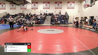 152 lbs Round Of 16 - Noah Afonso, Windham vs Jacob Critchfield, Hollis Brookline