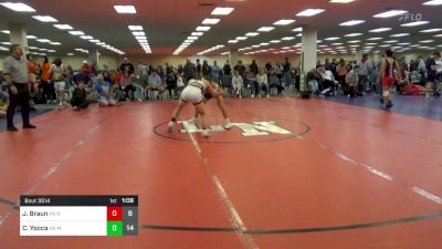 132 lbs Rr Rnd 3 - Jake Braun, Team Round Up HS vs Carson Yocca, Mat Factory HS