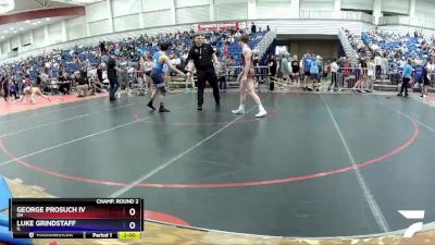 132 lbs Champ. Round 2 - George Prosuch Iv, OH vs Luke Grindstaff, IL