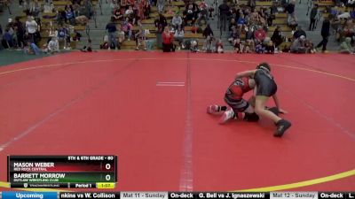 80 lbs Cons. Round 2 - Mason Weber, Red Rock Central vs Barrett Morrow, Outlaw Wrestling Club