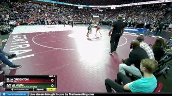 Girls 185 lbs Semifinal - Kayla Craig, Milw. Ronald Reagan/Salam Girls vs Ella Creighton, Badger Girls