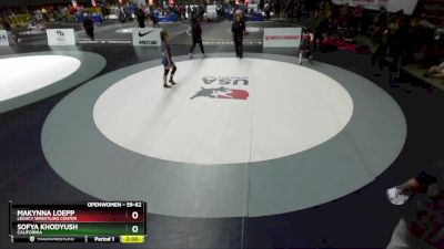 59-62 lbs Round 3 - Makynna Loepp, Legacy Wrestling Center vs Sofya Khodyush, California