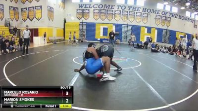 285 lbs Semifinals (8 Team) - Marion Smokes, Deland vs Marcelo Rosario, South Dade