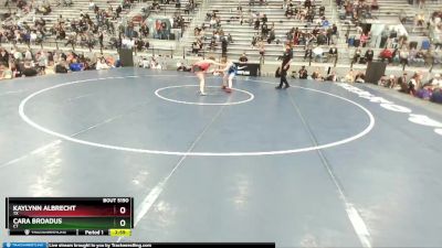 72 lbs Semifinal - Kaylynn Albrecht, TX vs Cara Broadus, CT