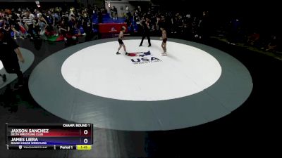 82 lbs Quarterfinal - Jaxson Sanchez, Delta Wrestling Club vs James Liera, Rough House Wrestling