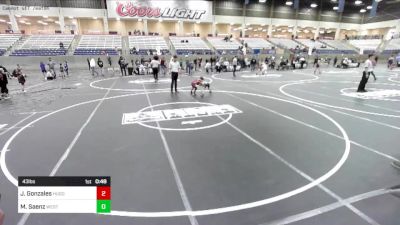 43 lbs Semifinal - Jerrick Gonzales, Hugoton WC vs Matthew Saenz, West Amarillo Rhinos