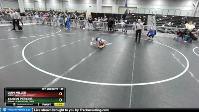 49 lbs Cons. Semi - Kaison Perkins, Pinnacle Wrestling Club vs Liam Miller, Sebolt Wrestling Academy