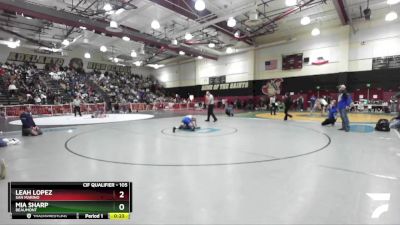 105 lbs 3rd Place Match - Leah Lopez, San Marino vs Mia Sharp, Beaumont