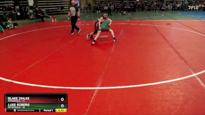 75 lbs Semis & 1st Wrestleback (8 Team) - Luke Roberg, Paynesville vs Blake Zihlke, Springfield