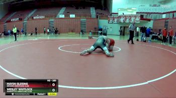 285 lbs 3rd Place Match - Maysn Glesing, Dragon Wrestling Club vs Wesley Whitlock, Hawkstyle Wrestling Club