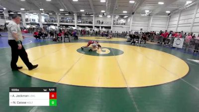 100 lbs Quarterfinal - Antoine Jackman, Lowell vs Noah Caisse, Wolfgang Wrestling Academy