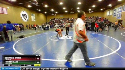 160 lbs Cons. Round 2 - Hunter Babb, Caruthers vs Eduardo Ramos, Coalinga