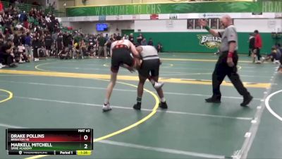 113 lbs Quarterfinal - Markell Mitchell, Spire Academy vs Drake Pollins, Brighton HS