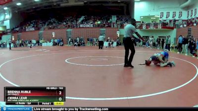 102 lbs Champ. Round 1 - Brenna Ruble, Jay County vs Cierra Lear, Red Hawk Wrestling Academy