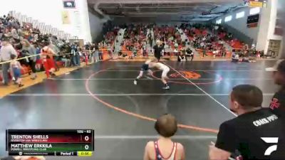 63 lbs Quarterfinal - Matthew Erkkila, Powell Wrestling Club vs Trenton Shells, Riverton USA Wrestling