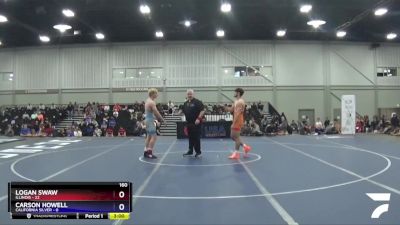 160 lbs Round 1 (16 Team) - Logan Swaw, Illinois vs Carson Howell, California Silver