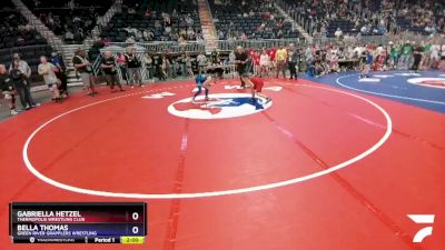 75-81 lbs Quarterfinal - Gabriella Hetzel, Thermopolis Wrestling Club vs Bella Thomas, Green River Grapplers Wrestling