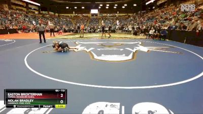 6A - 113 lbs Semifinal - Easton Broxterman, Topeka-Washburn Rural vs Nolan Bradley, Lawrence-Free State