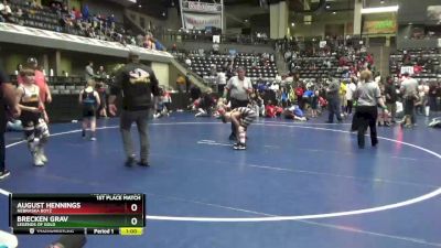 90 lbs 1st Place Match - Brecken Grav, Legends Of Gold vs August Hennings, Nebraska Boyz