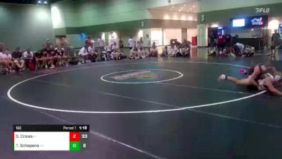 160 lbs Round 2 (6 Team) - Sean Crews, Social Circle vs Ty Schepens, Montana Sidney