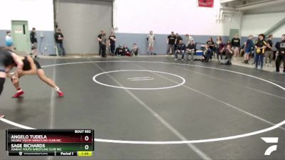 182 lbs Round 1 - Sage Richards, Juneau Youth Wrestling Club Inc. vs Angelo Tudela, Valdez Youth Wrestling Club Inc.